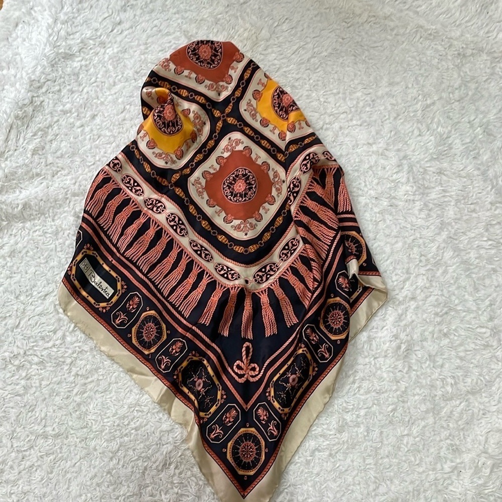 Renato Balestra Silk Scarf with Ornate Design - Picture 7 of 16